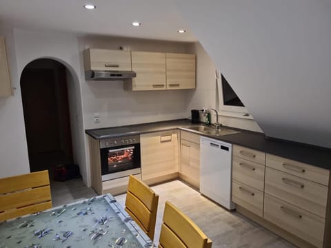 Kitchen or kitchenette, Dining area, oven, stove