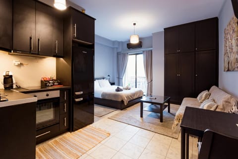 Bed, Kitchen or kitchenette, Photo of the whole room, Seating area, Bedroom