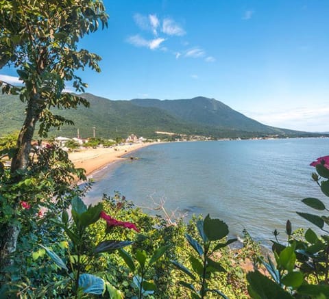 Natural landscape, Beach, Mountain view, Sea view