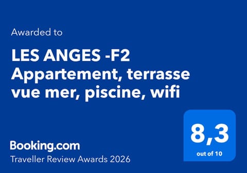 LES ANGES -F2 Appartement, terrasse vue mer, piscine, wifi Apartment in Villeneuve-Loubet