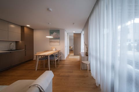 Kitchen or kitchenette, Living room, Dining area