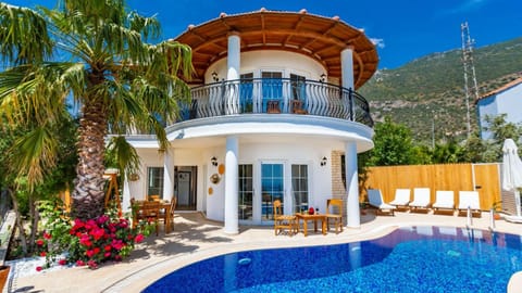 Property building, Patio, Spring, Day, Natural landscape, View (from property/room), Balcony/Terrace, Other, Mountain view, Pool view, Swimming pool, sunbed