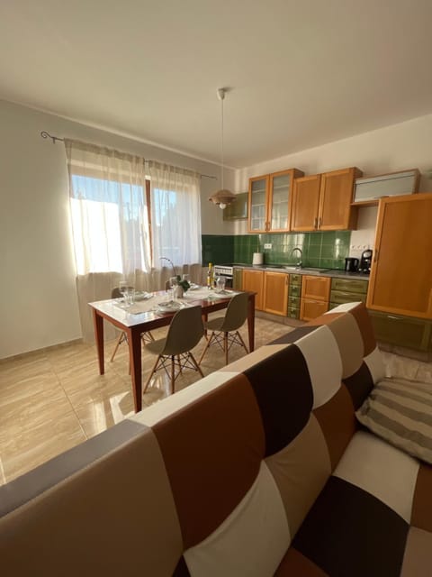 Kitchen or kitchenette, Living room, Dining area, stove