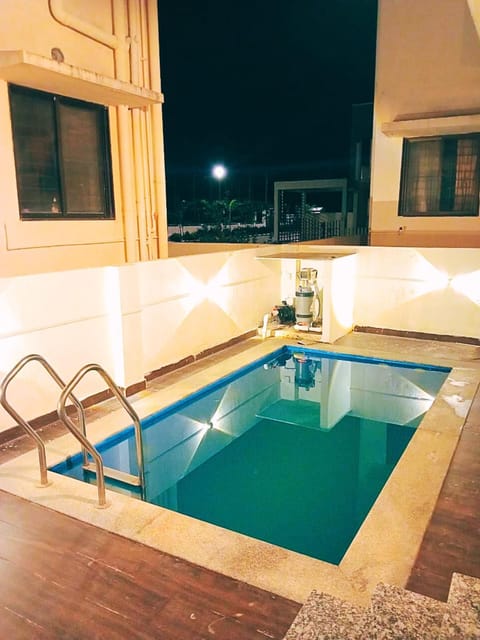 Night, Pool view, Swimming pool