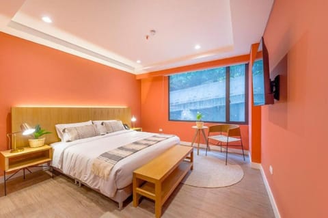 Bed, TV and multimedia, Photo of the whole room, Bedroom