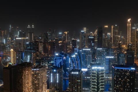 Night, Bird's eye view, City view