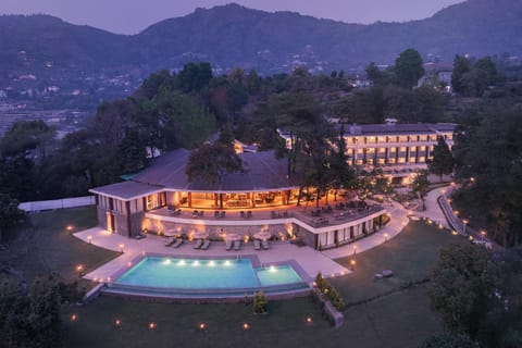 Property building, Night, Pool view