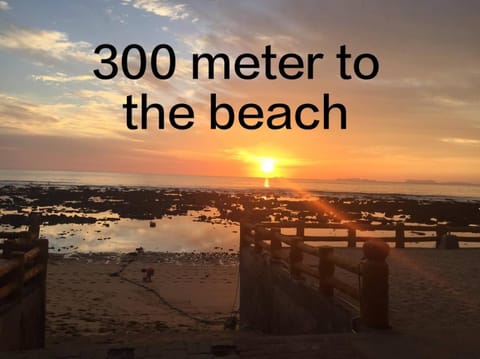 Beach, Swimming pool, Sunset