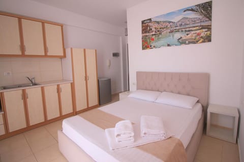 Bed, Photo of the whole room, Bedroom, towels, wardrobe