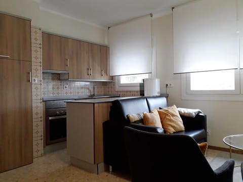 Living room, kitchen