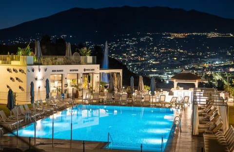 Property building, Night, Natural landscape, View (from property/room), City view, Mountain view, Pool view, Sea view, Swimming pool
