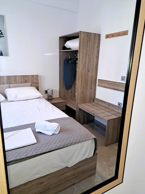 Bed, Photo of the whole room, Bedroom, towels, wardrobe