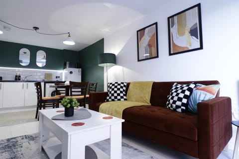 Kitchen or kitchenette, Living room, Seating area