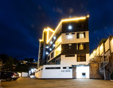 Property building, Night, Parking