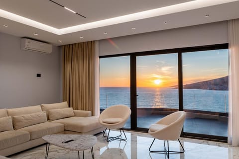 Living room, Seating area, Sea view