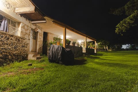 Property building, Patio, Night, Garden, Garden view