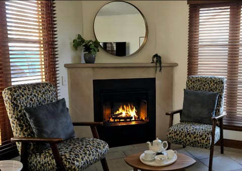 Living room, fireplace