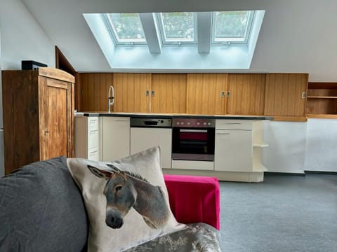 Kitchen or kitchenette, Seating area, stove