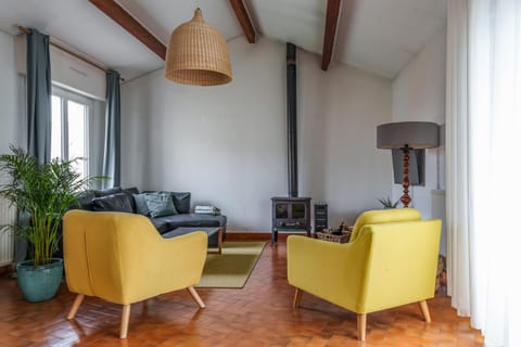 Living room, fireplace