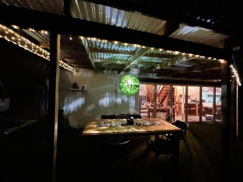 Patio, Night, BBQ facilities, Seating area