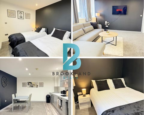 Two Bedroom Flat by Brookland Stays Serviced Accommodation Short Lets Leeds with Free WiFi Apartment in England