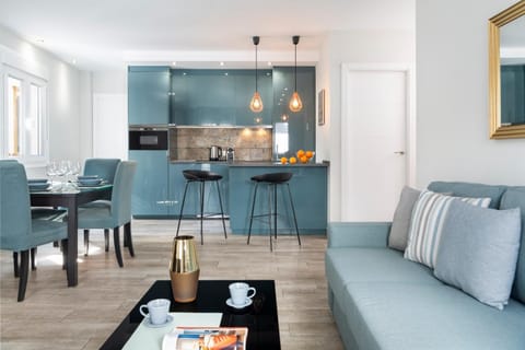 Living room, kitchen