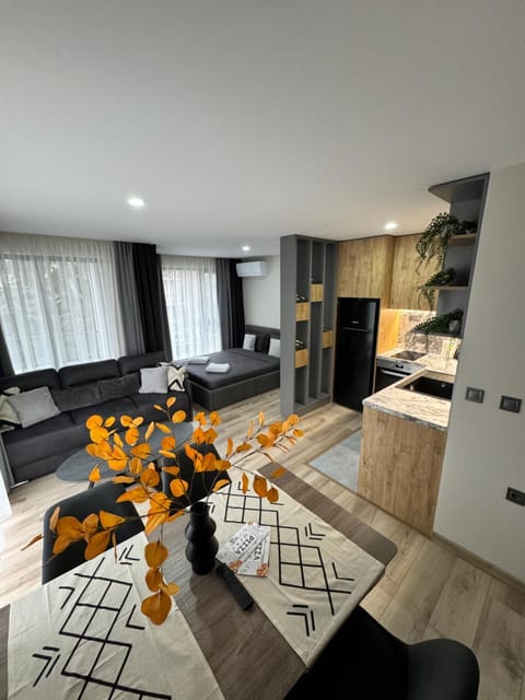 Kitchen or kitchenette, Living room, Seating area, Dining area, minibar