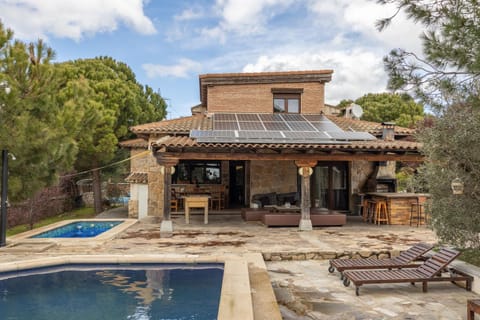 Property building, Living room, Swimming pool