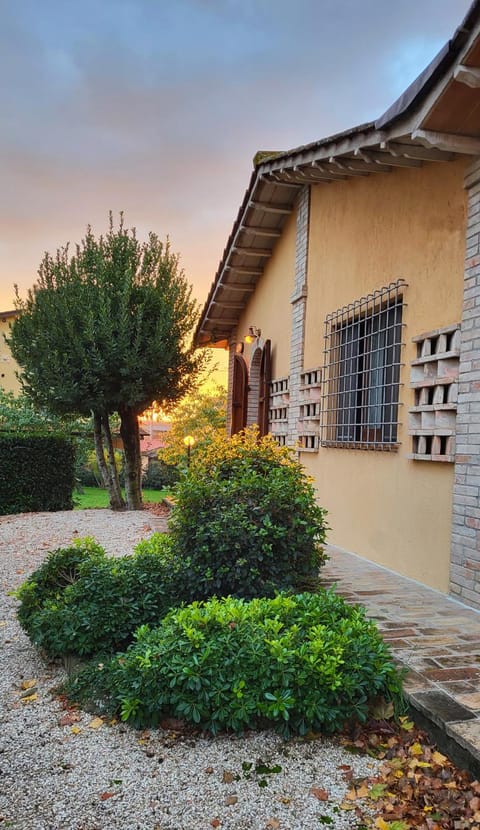 Property building, Garden view, Sunset