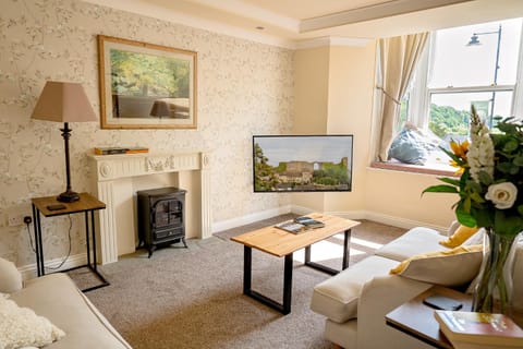 Library, TV and multimedia, View (from property/room), Living room, Landmark view, fireplace