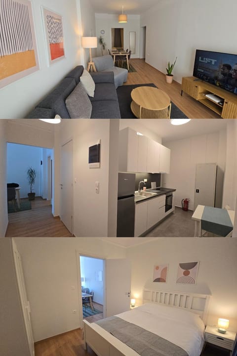 Bed, TV and multimedia, Kitchen or kitchenette, Photo of the whole room, Seating area, Dining area, Bedroom, oven