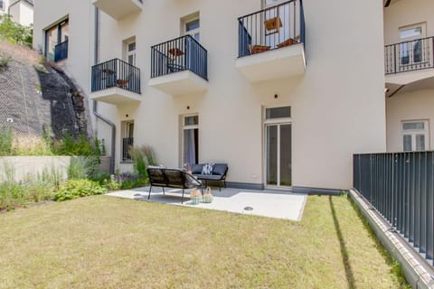 Property building, Patio, Spring, Garden, View (from property/room), Balcony/Terrace, Garden view