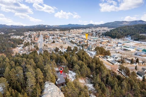 Nearby landmark, Natural landscape, Bird's eye view, City view, Mountain view