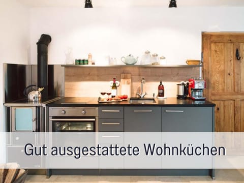 Kitchen or kitchenette, oven, stove