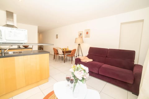Property building, Living room, Dining area