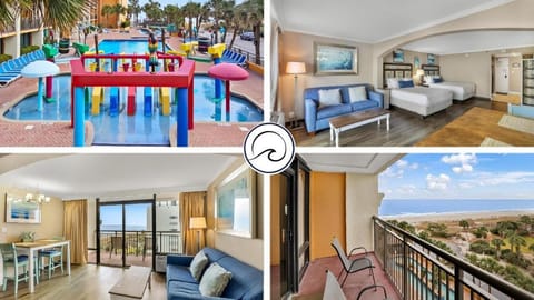 Patio, Natural landscape, View (from property/room), Balcony/Terrace, Living room, Seating area, Evening entertainment, Bedroom, Pool view, Sea view, Swimming pool