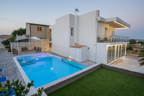 Property building, Living room, Swimming pool