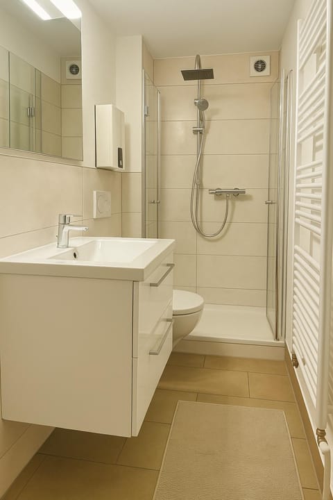 Shower, Toilet, Bathroom, towels