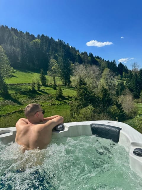 Property building, Natural landscape, Hot Tub, Mountain view, Swimming pool