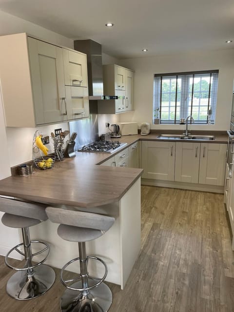 Kitchen or kitchenette, dishwasher, stove