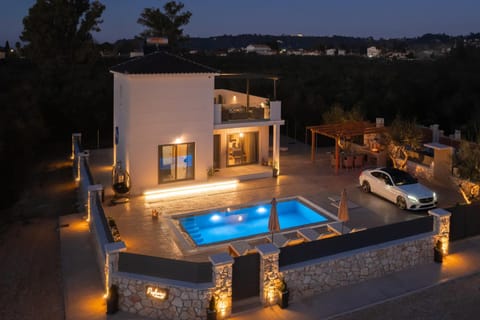 Property building, Night, Pool view, Swimming pool, Parking