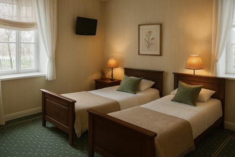 Bed, TV and multimedia, Photo of the whole room, Bedroom, Landmark view