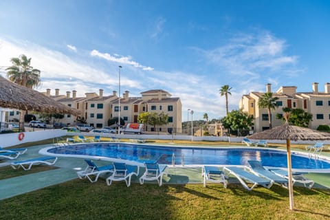 Property building, Living room, Swimming pool
