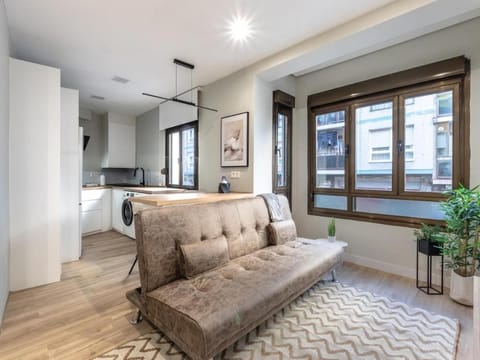 Kitchen or kitchenette, Living room, Seating area