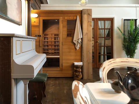 Sauna, Living room, Dining area