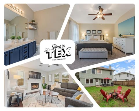 4BR Retreat Near Austin Backyard & Fire pit House in Pflugerville