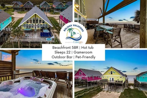 Spectacular Beachfront Beauty 5BR 4BTH - Dragon Fly House in Bolivar Peninsula