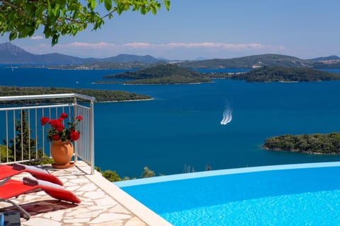 Day, Natural landscape, Balcony/Terrace, Pool view, Sea view, Swimming pool, sunbed