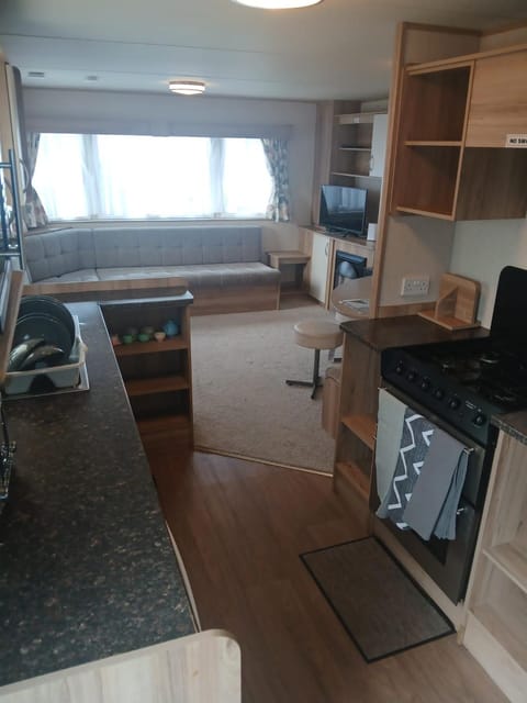 Caravan on Lyons winkups holiday park Campground/
RV Resort in Towyn