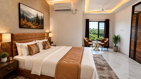 Bed, Bedroom, air conditioner